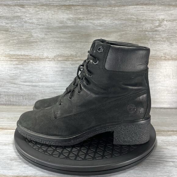 Timberland Brinda Women's Ortholite Black Leather Ankle Boots Size 8 - Picture 1 of 10